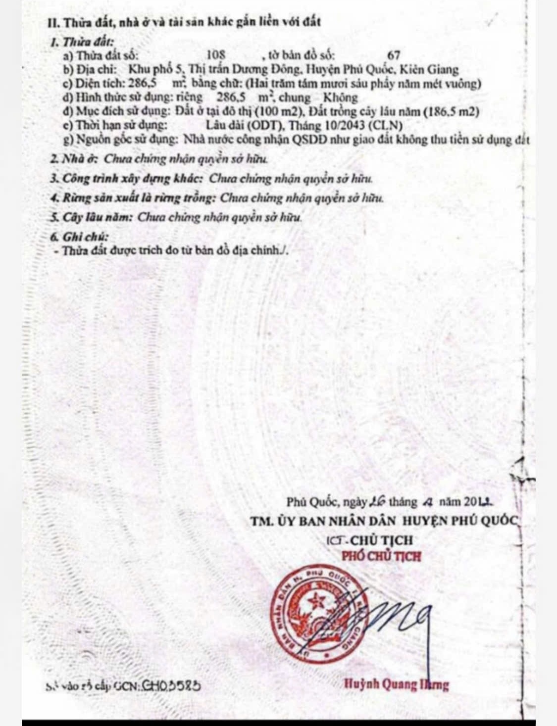 Bán đất mặt tiền đường Lê Hồng Phong, tại Dương Đông, Thành phố Phú Quốc