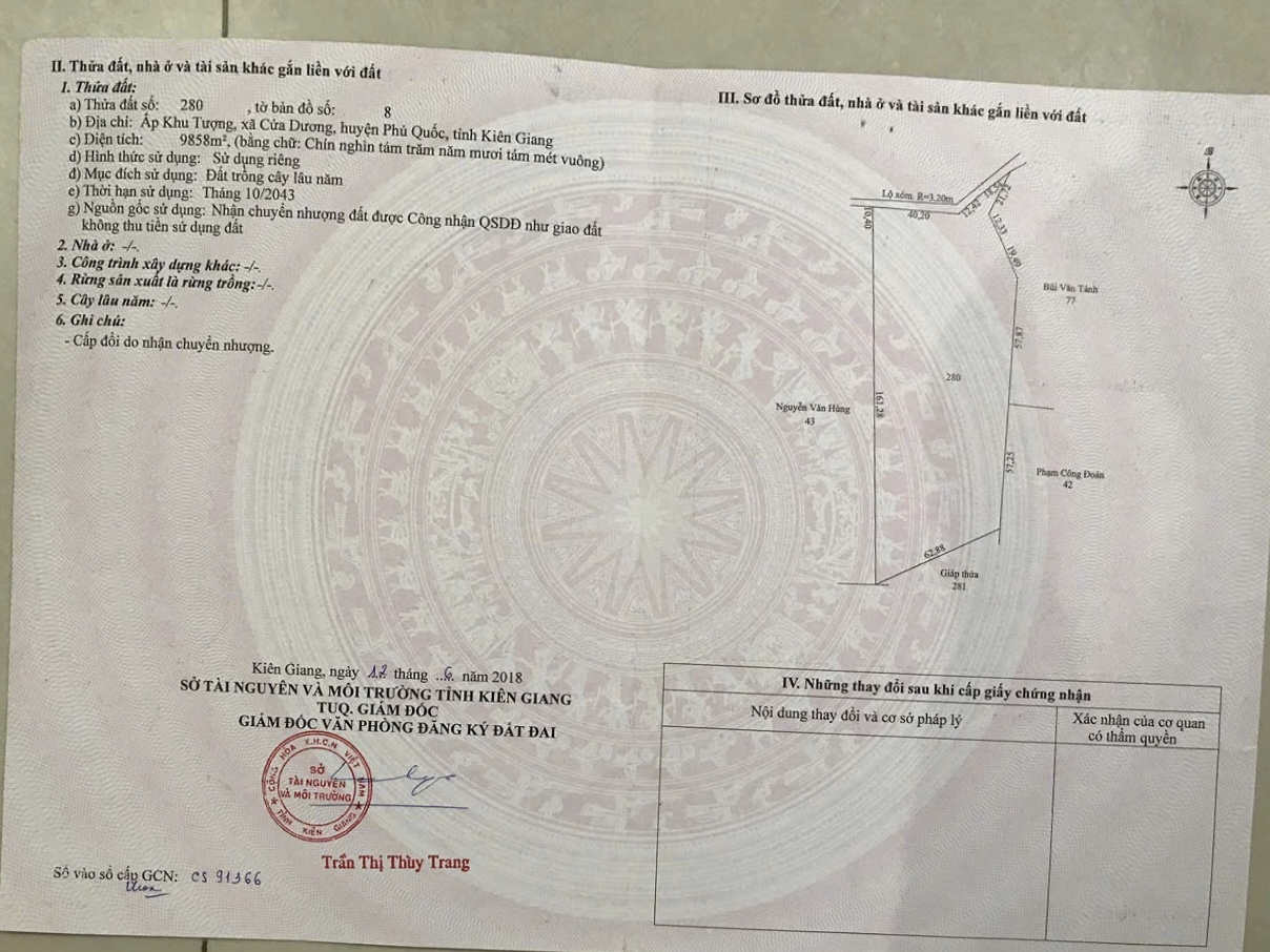 Bán đất 9858m² tại Cửa Dương, đặc khu Phú Quốc