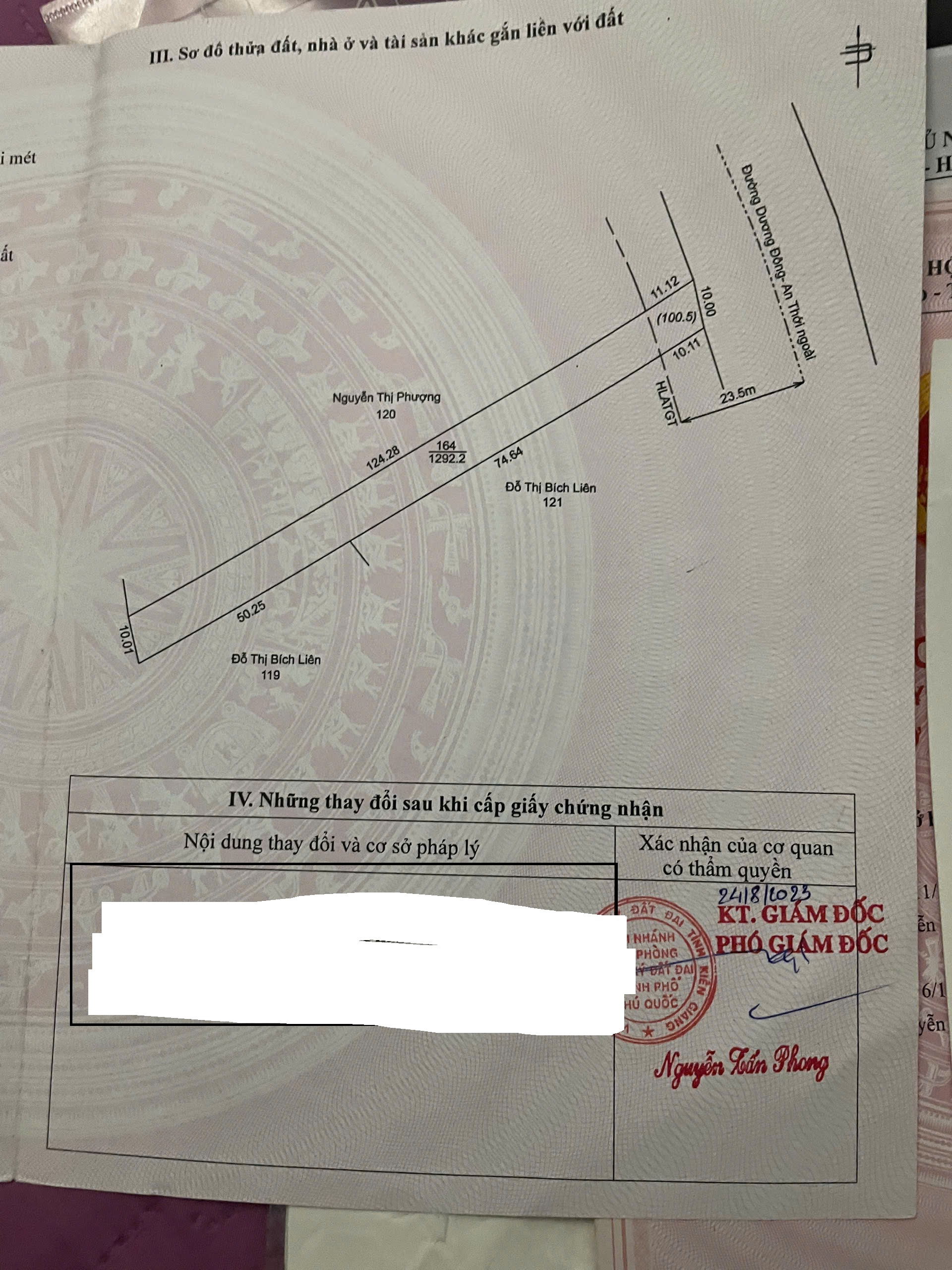 Bán đất 1292m² tại An Thới, Đặc Khu Phú Quốc