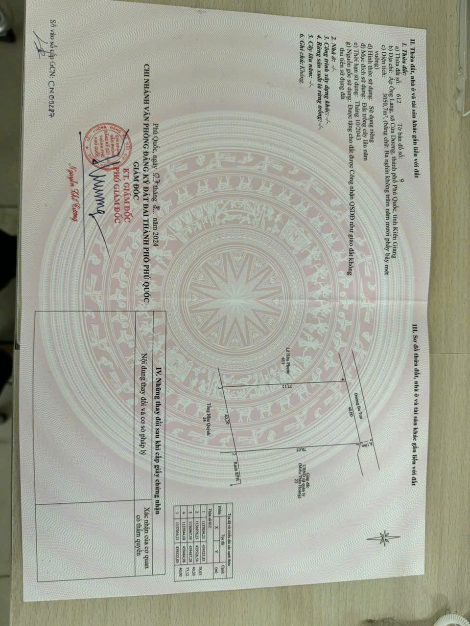 Bán nhà 3050m² tại Cửa Dương, Thành phố Phú Quốc