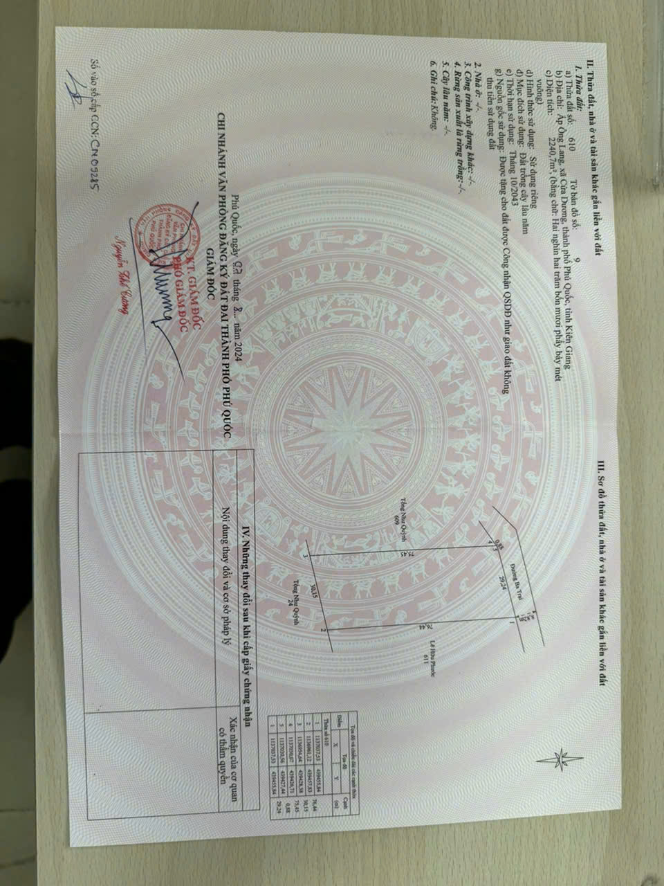 Bán nhà 3050m² tại Cửa Dương, Thành phố Phú Quốc