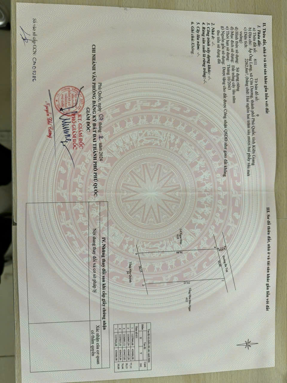 Bán nhà 3050m² tại Cửa Dương, Thành phố Phú Quốc