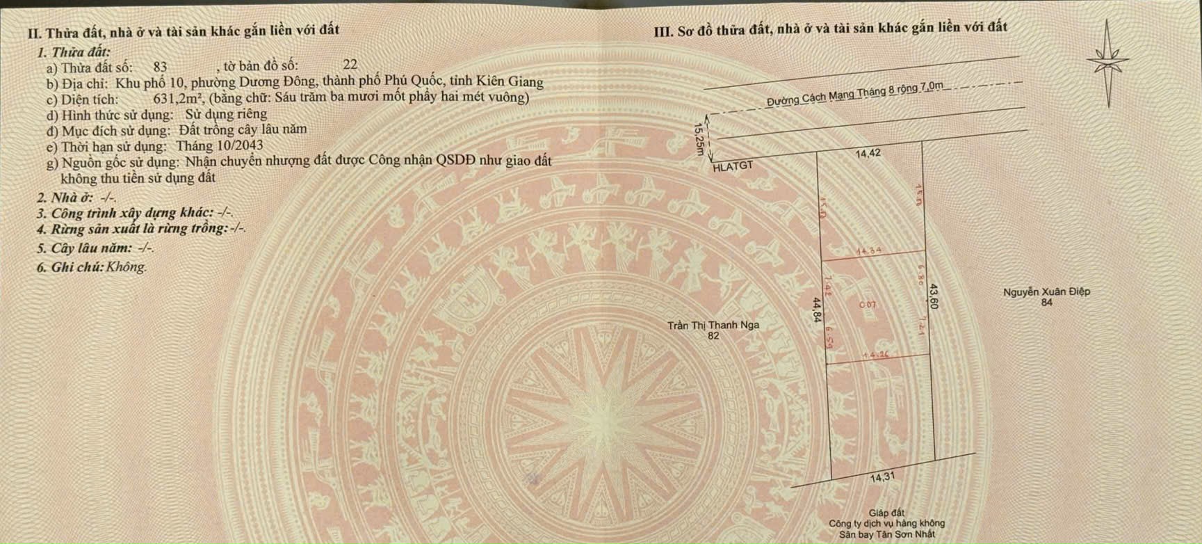 Bán đất 631.4m² tại Dương Đông, đặc khu Phú Quốc