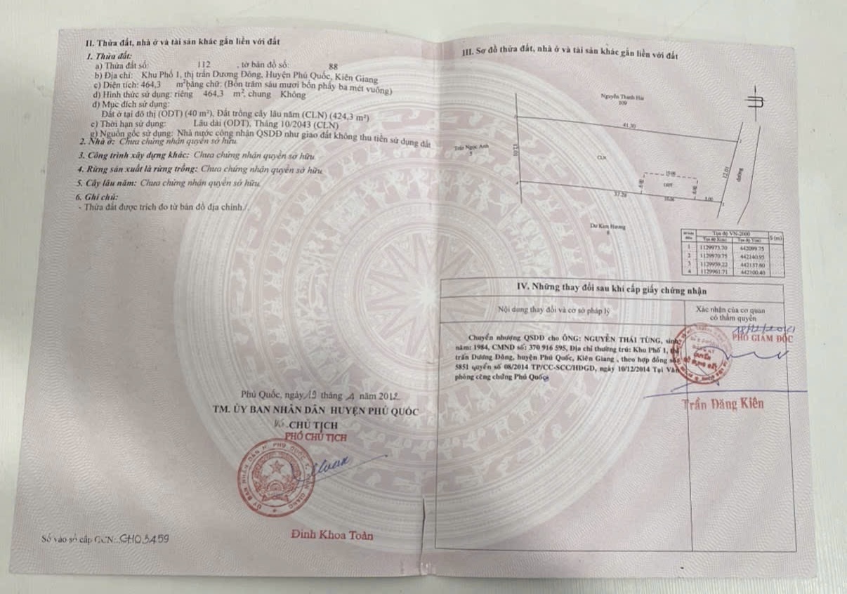 Bán nhà 464m² tại Dương Đông, đặc khu Phú Quốc